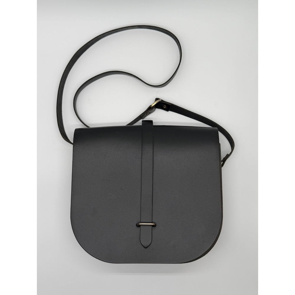 The Cambridge Satchel Company Saddle Bag Women Small Black Leather Crossbody